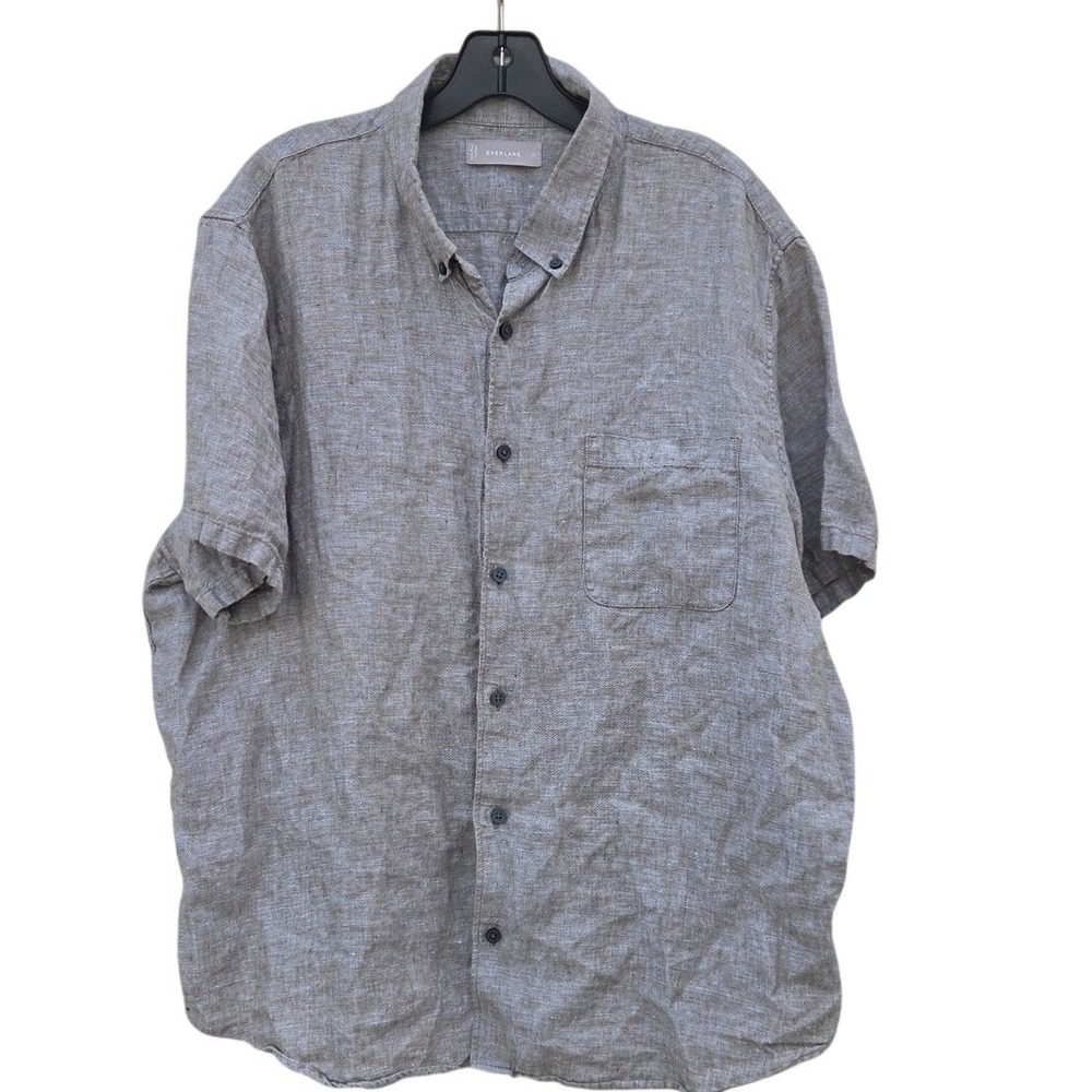 Everlane Linen Button Up Shirt XLarge Preppy Coastal Beach Lightweight Airy